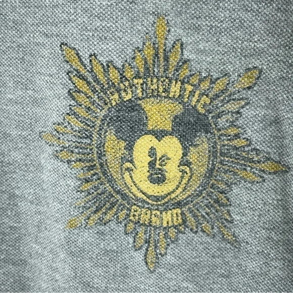 Disney Store mens Large mickey Polo Shirt gray 0116 - Picture 7 of 9